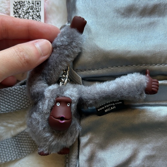 💜SOLD💜Kipling New Eleorado Mini Crossbody Bag Smooth Silver Metallic - Picture 10 of 15